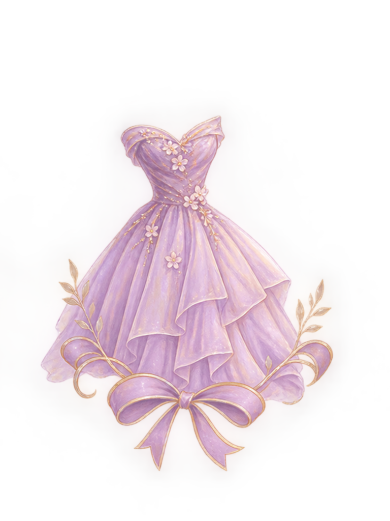 Lilac ball gown